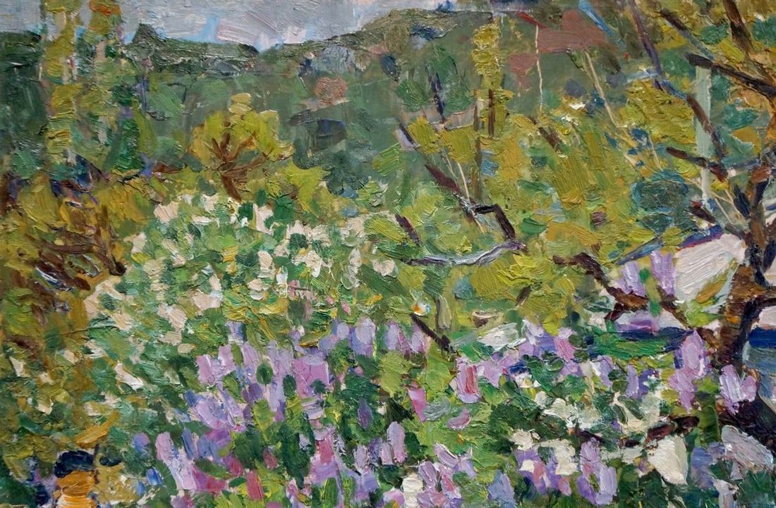 Oil painting Courtyard landscape Fomin Anatoly Nikiforovich - 3