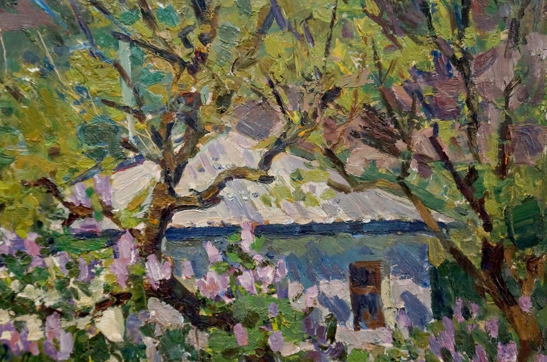 Oil painting Courtyard landscape Fomin Anatoly Nikiforovich - 4