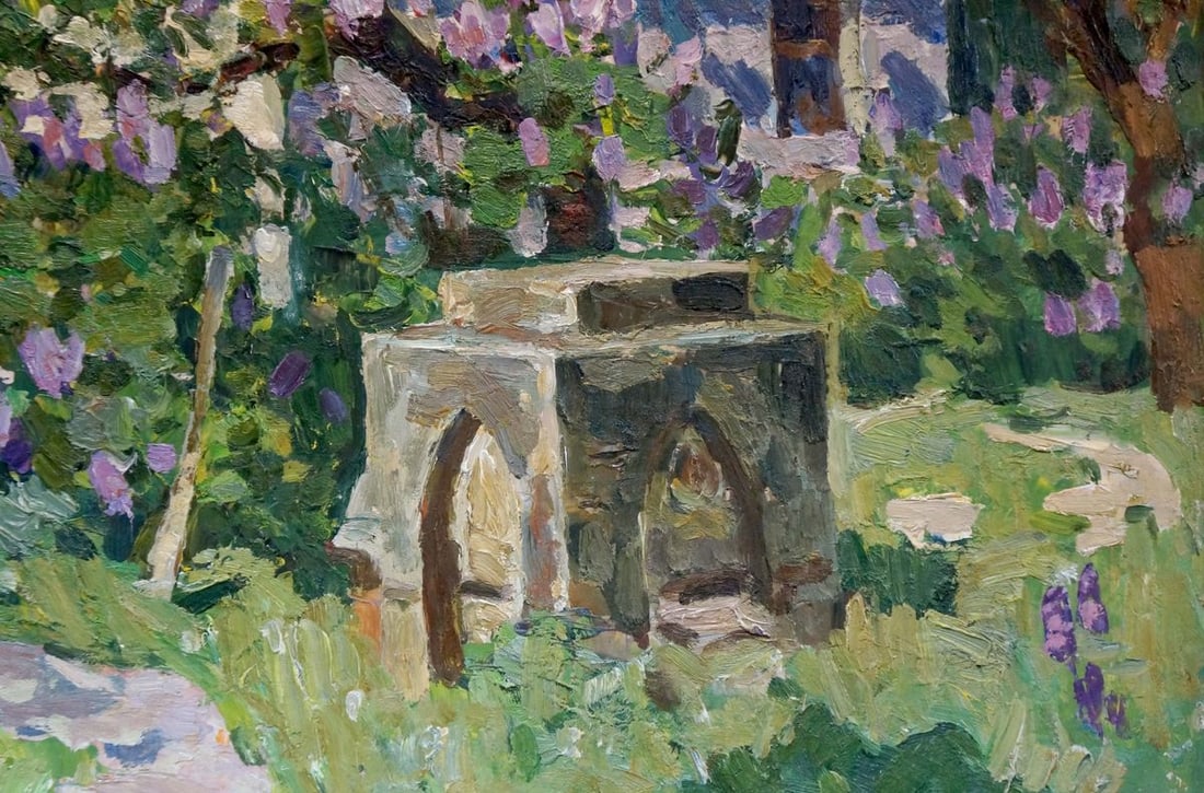 Oil painting Courtyard landscape Fomin Anatoly Nikiforovich - 5