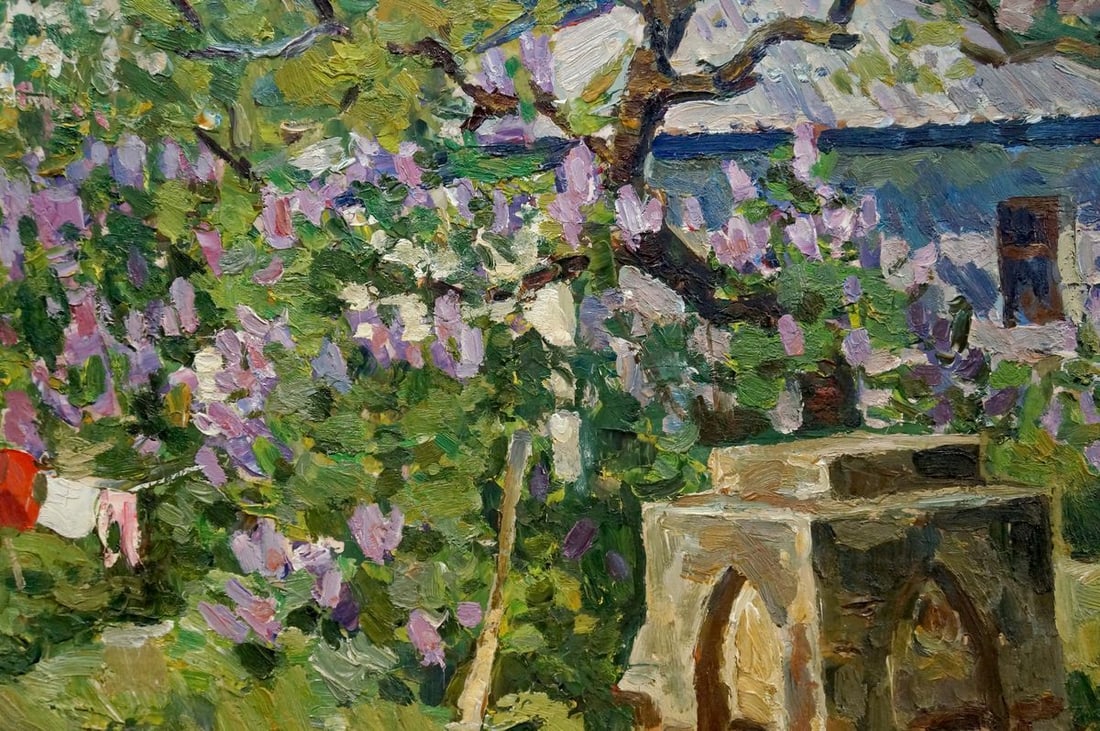 Oil painting Courtyard landscape Fomin Anatoly Nikiforovich - 6