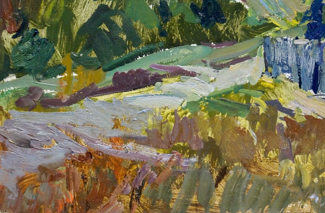 Oil painting Village landscape Kokin Mikhail Alexandrovich - 2