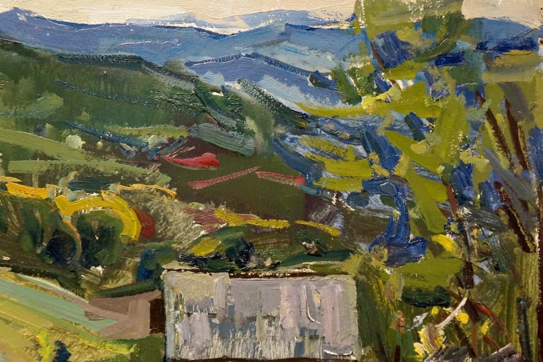 Oil painting Village landscape Kokin Mikhail Alexandrovich - 4