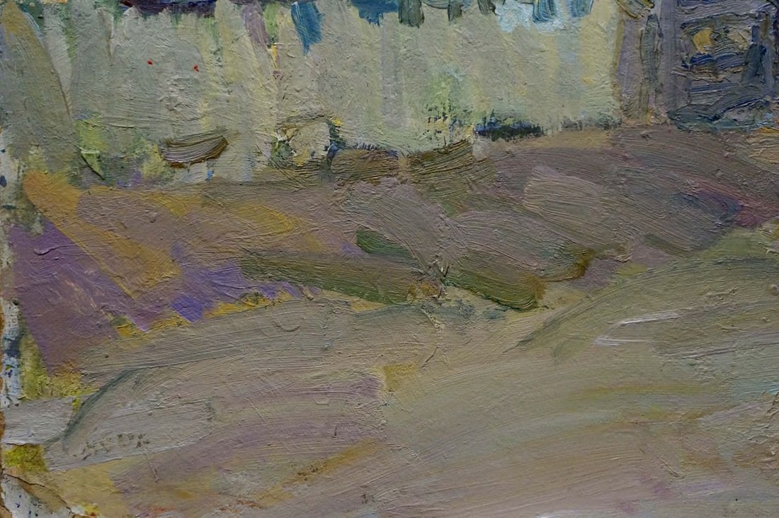 Oil painting Village street Kisel Ivan Gordeevich - 2