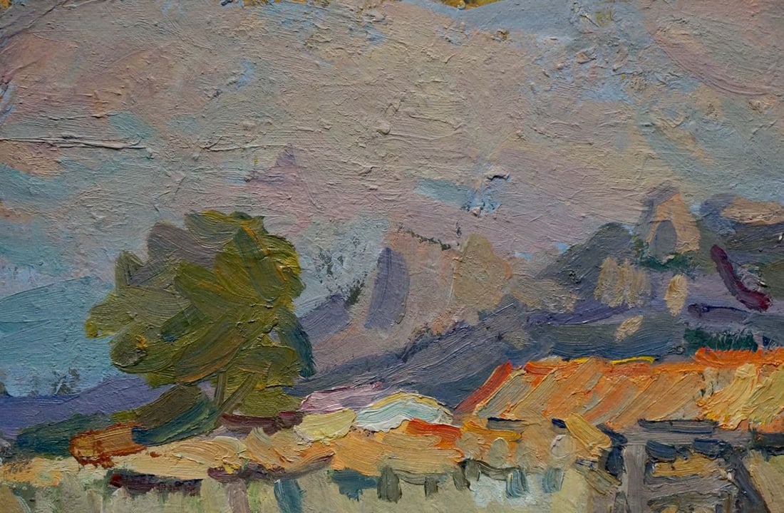 Oil painting Village street Kisel Ivan Gordeevich - 3