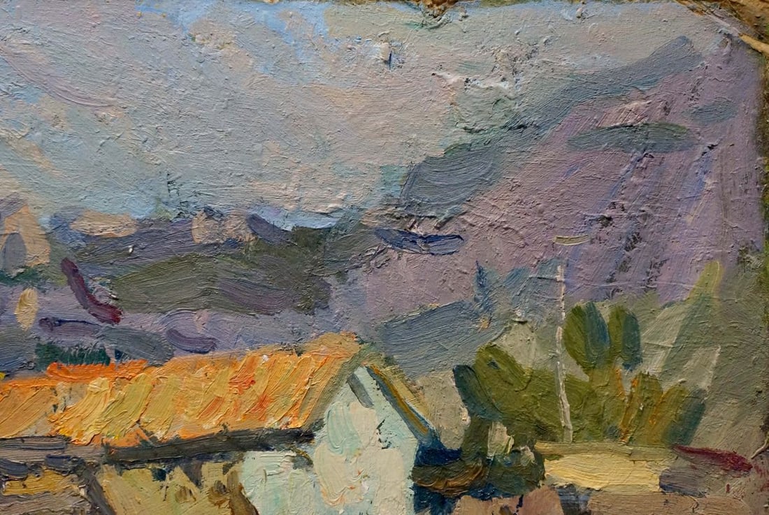 Oil painting Village street Kisel Ivan Gordeevich - 4