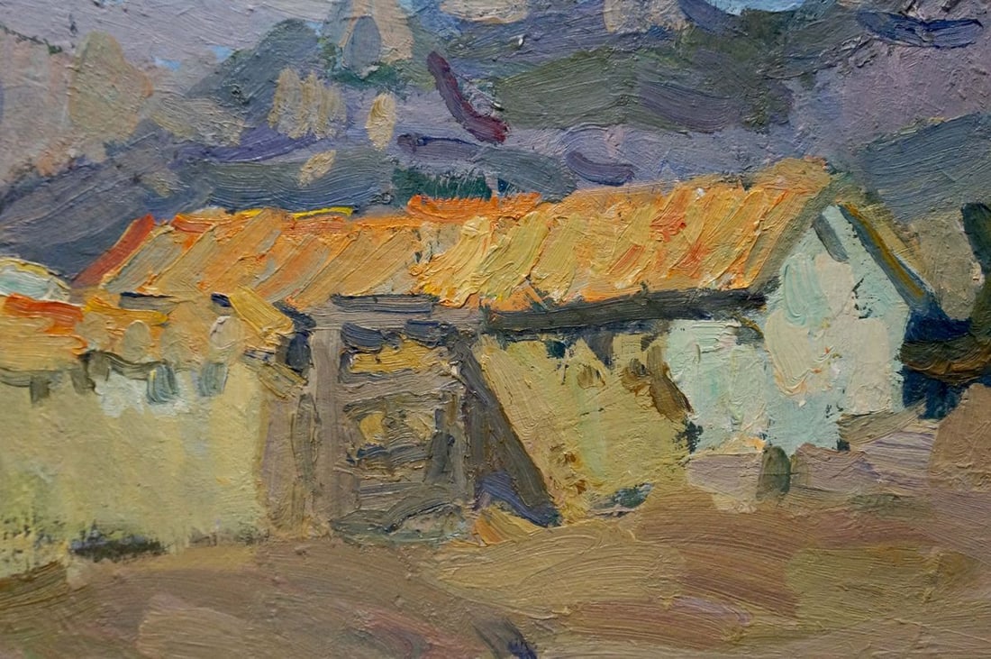 Oil painting Village street Kisel Ivan Gordeevich - 6