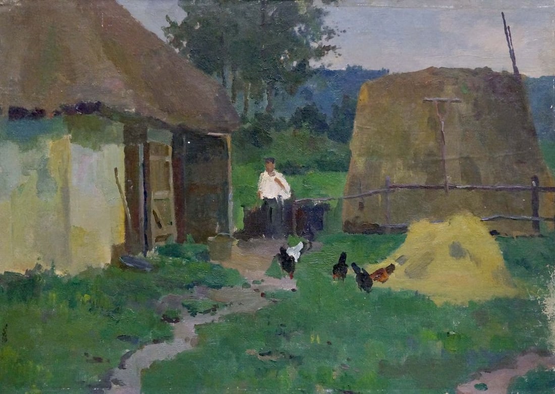 Oil painting Native home Gantman Moisei Faybovich (1 of 8)