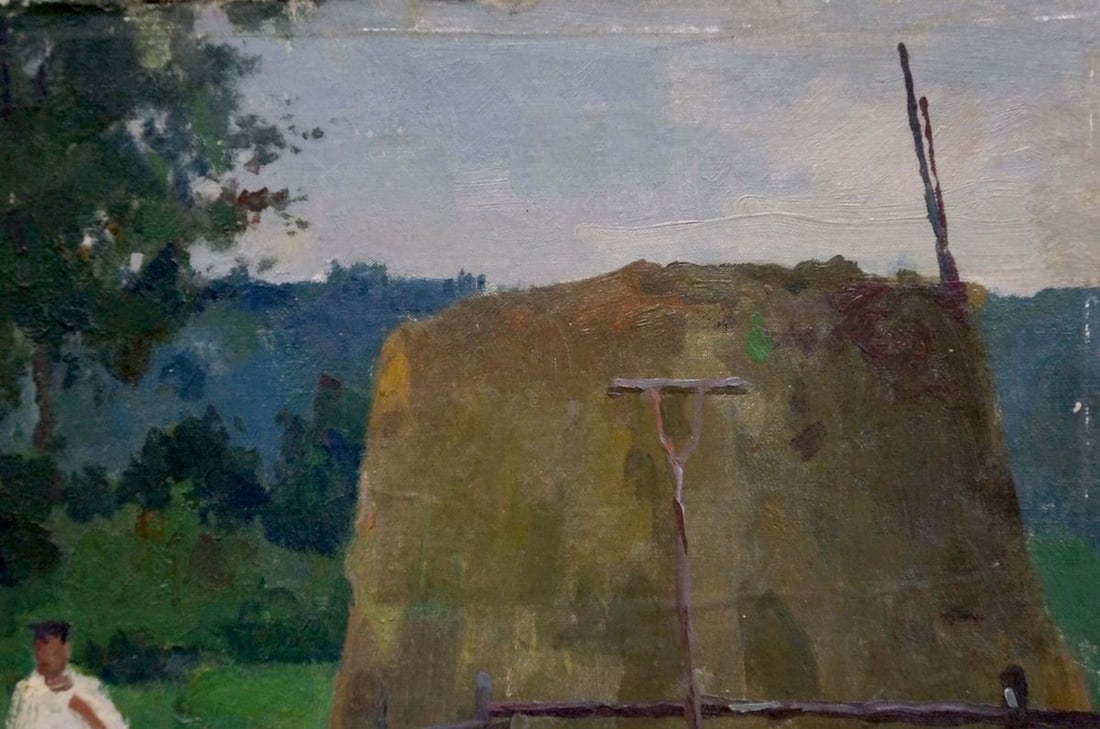 Oil painting Native home Gantman Moisei Faybovich - 4