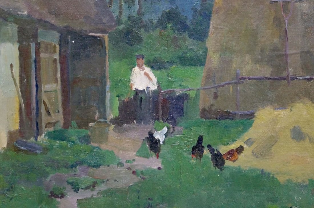 Oil painting Native home Gantman Moisei Faybovich - 6