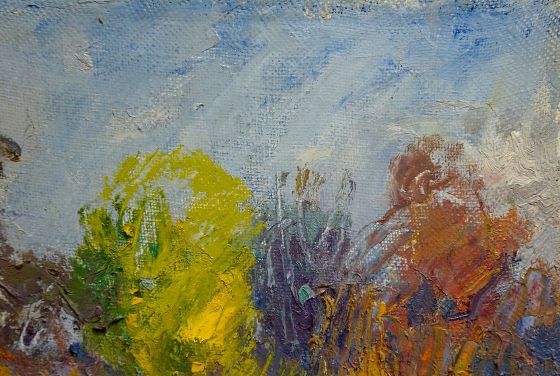Oil painting Autumn landscape - 4