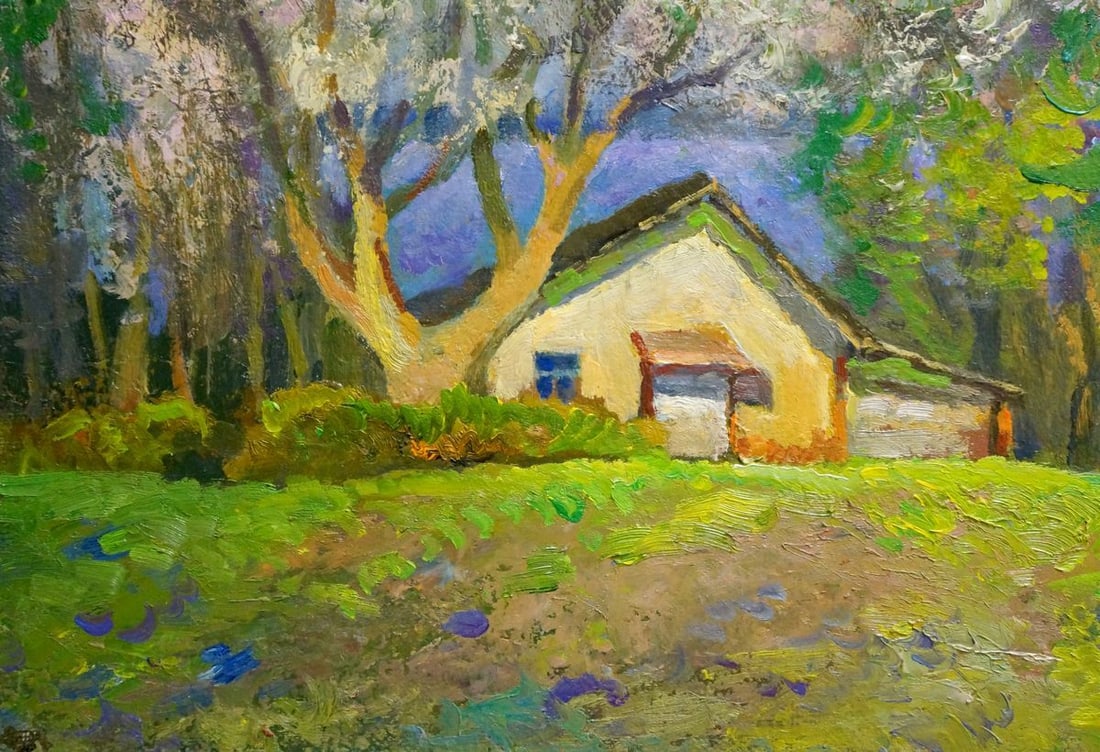 Oil painting Trees are blooming Mynka Alexander Fedorovich - 2