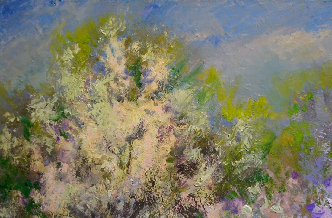 Oil painting Trees are blooming Mynka Alexander Fedorovich - 3