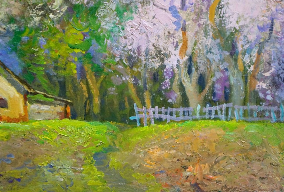 Oil painting Trees are blooming Mynka Alexander Fedorovich - 5