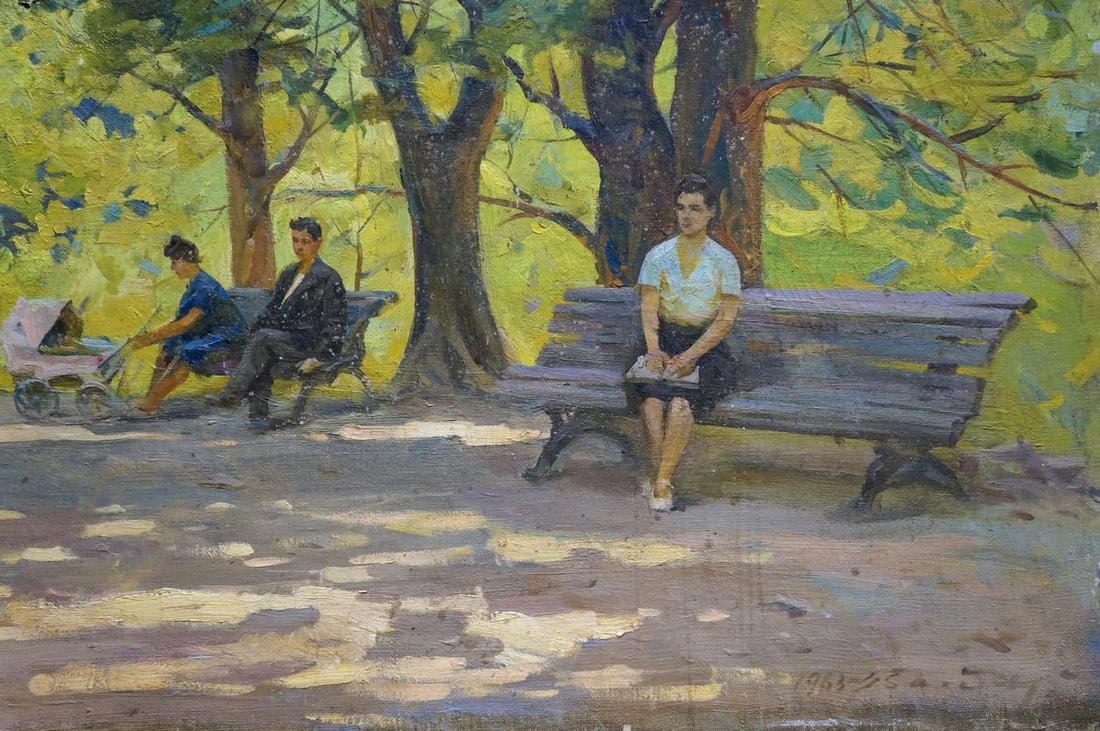 Oil painting A park Bednoshey Daniil Panteleyevich - 5