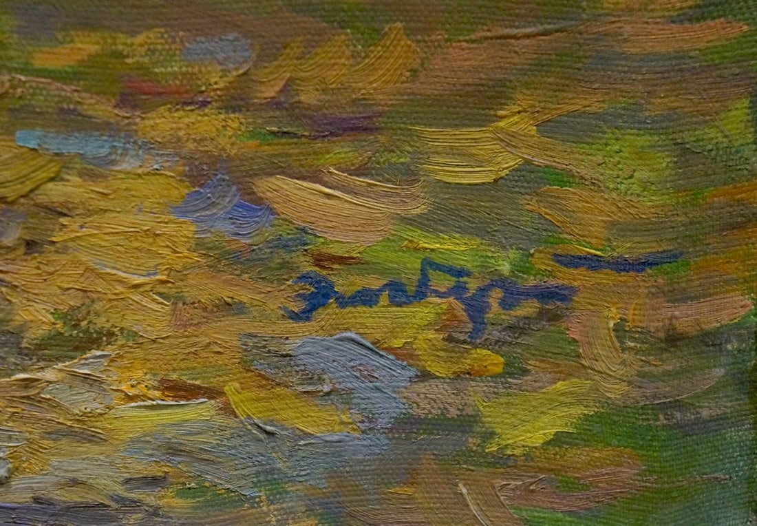 Oil painting Autumn in the park El'bert Viktor Davydovich - 6