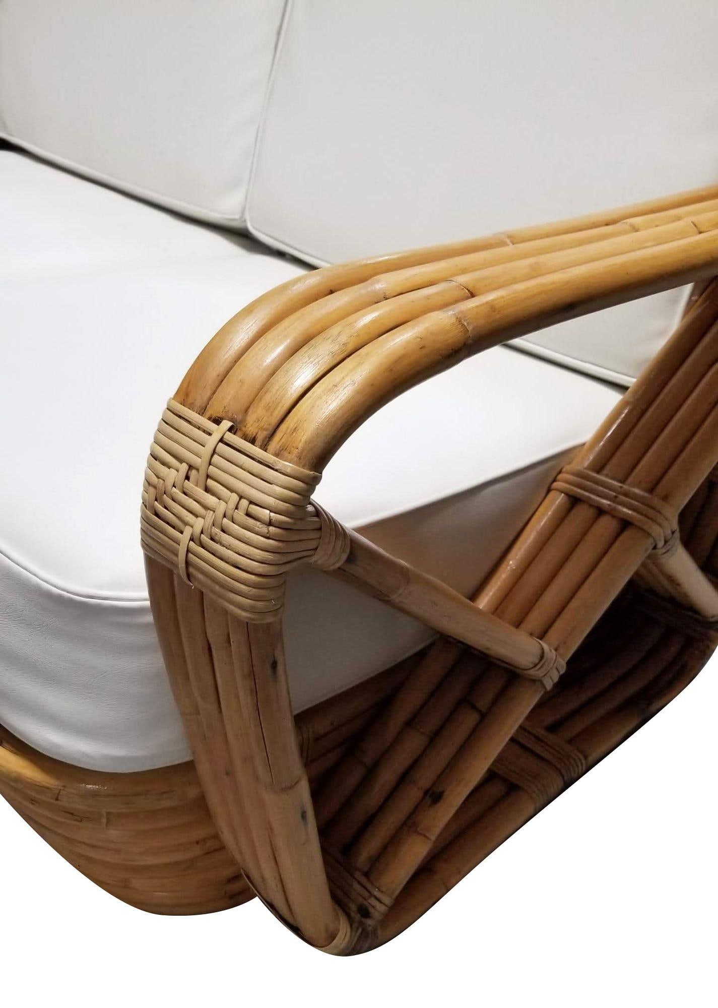 Paul T. Frankl 4-Strand Square Pretzel Round-Back Settee - 11