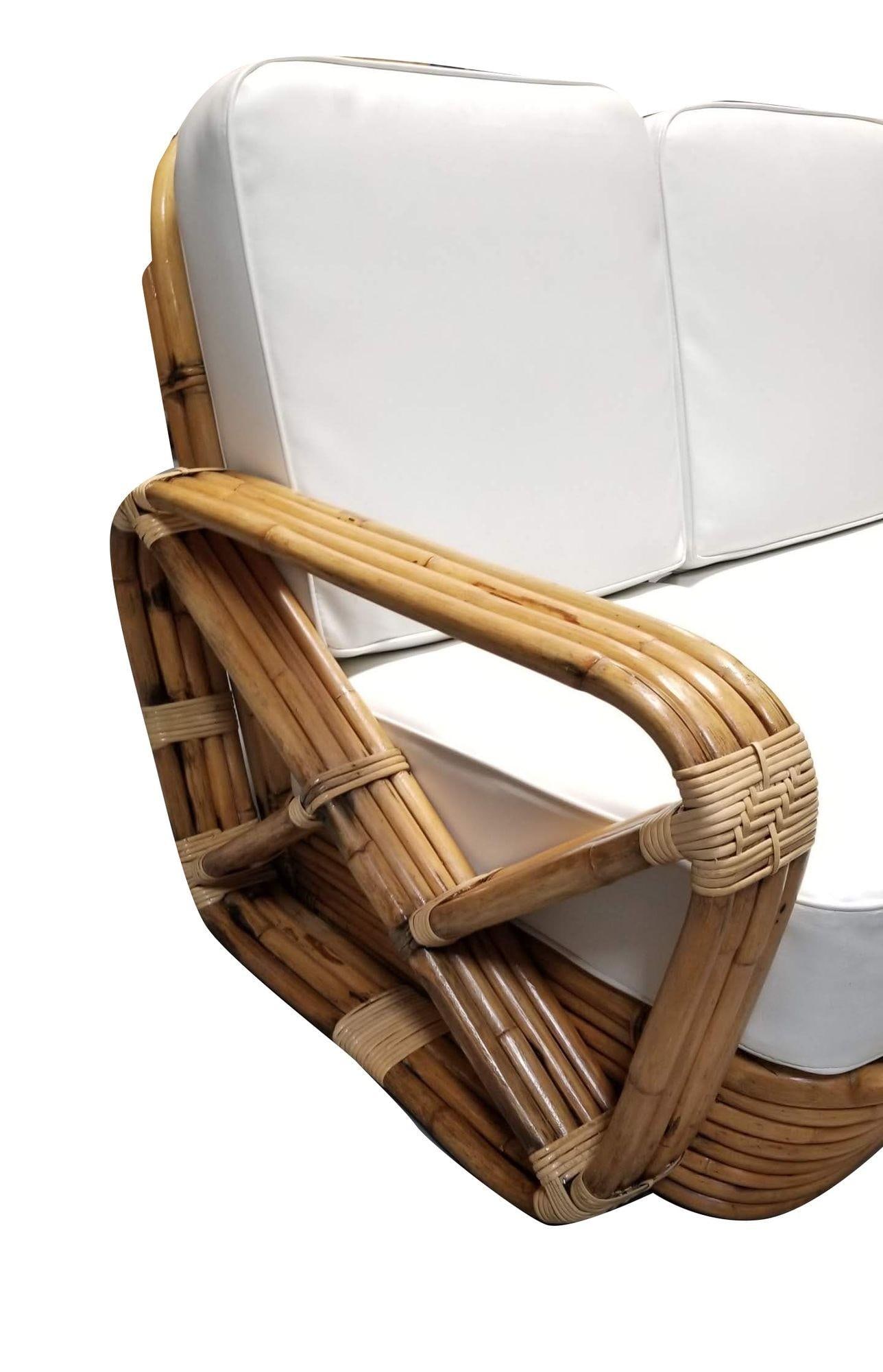 Paul T. Frankl 4-Strand Square Pretzel Round-Back Settee - 13