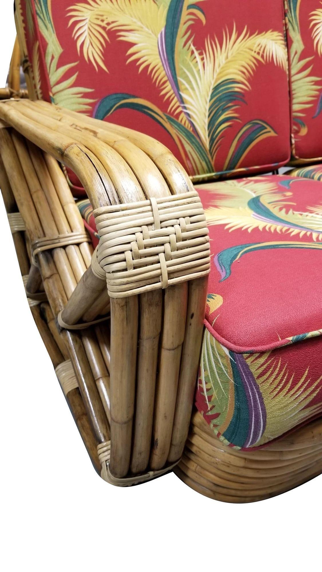 Paul T. Frankl 4-Strand Square Pretzel Round-Back Settee - 15