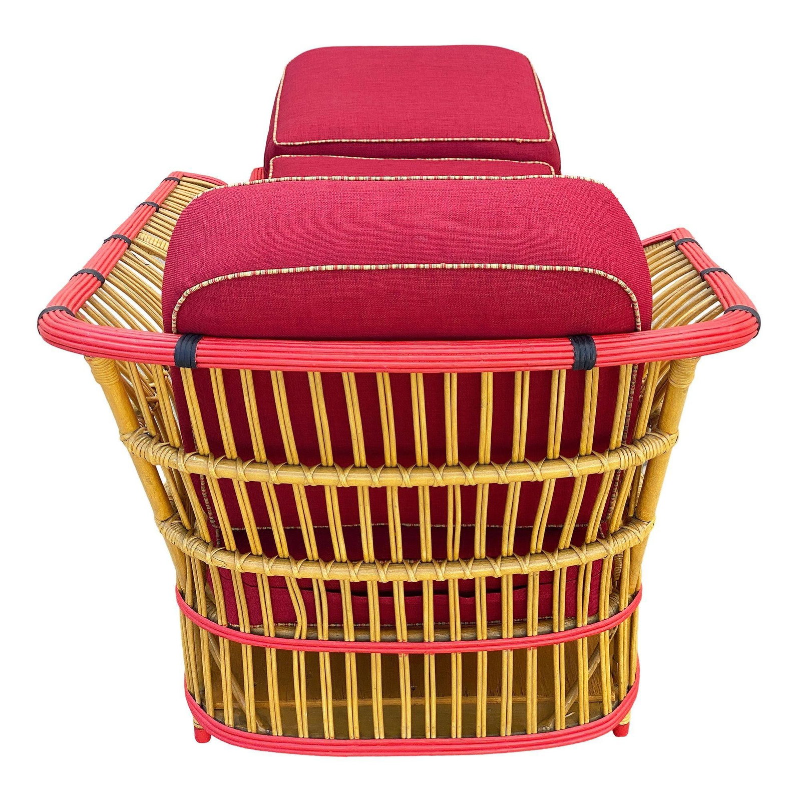 Restored Stick Reed Rattan "President" Chaise Lounge - 12