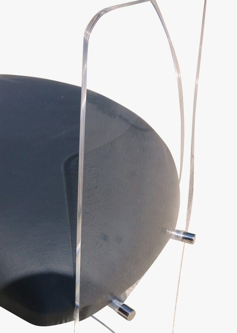 MCM Foating Seat Lucite Wrap Around Chair by Charles Hollis Jones, 10 Available - 5