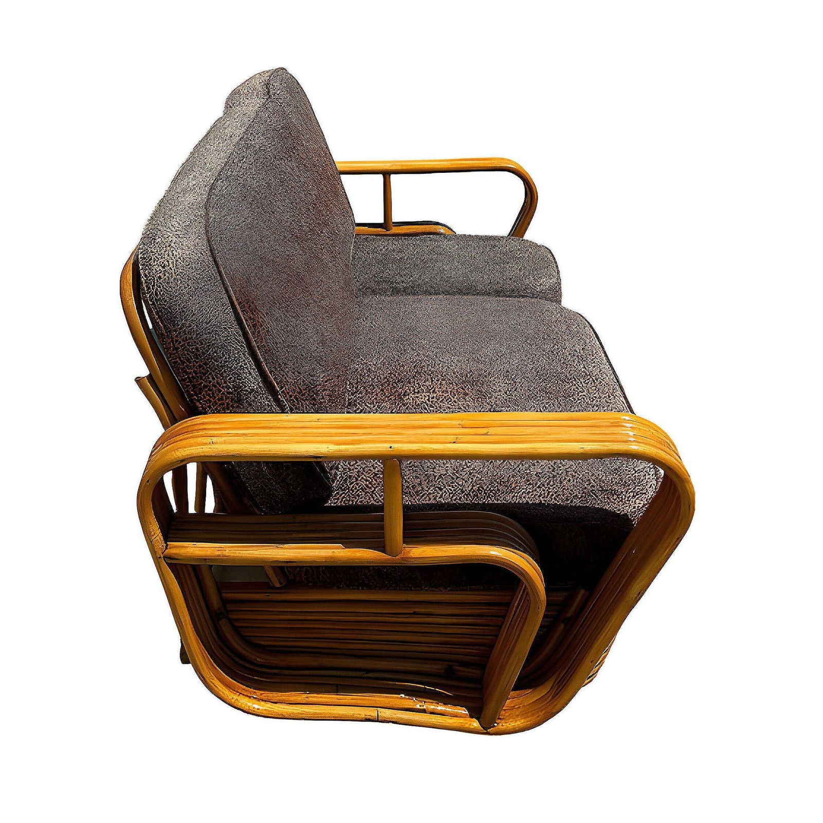 Restored Five-Strand Streamline Square Pretzel Rattan Sofa & Chair set - 14