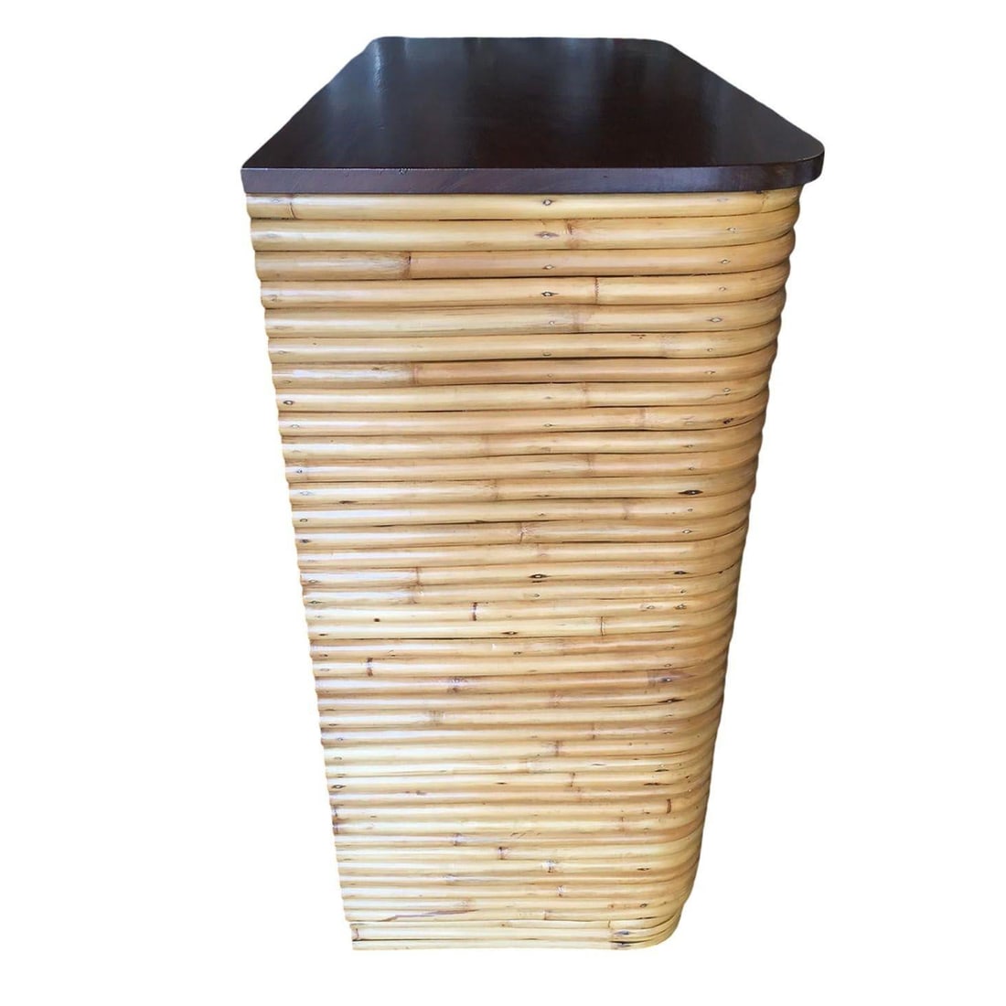 Restored Art Deco Highboy Stacked Rattan and Mahogany Dresser - 3