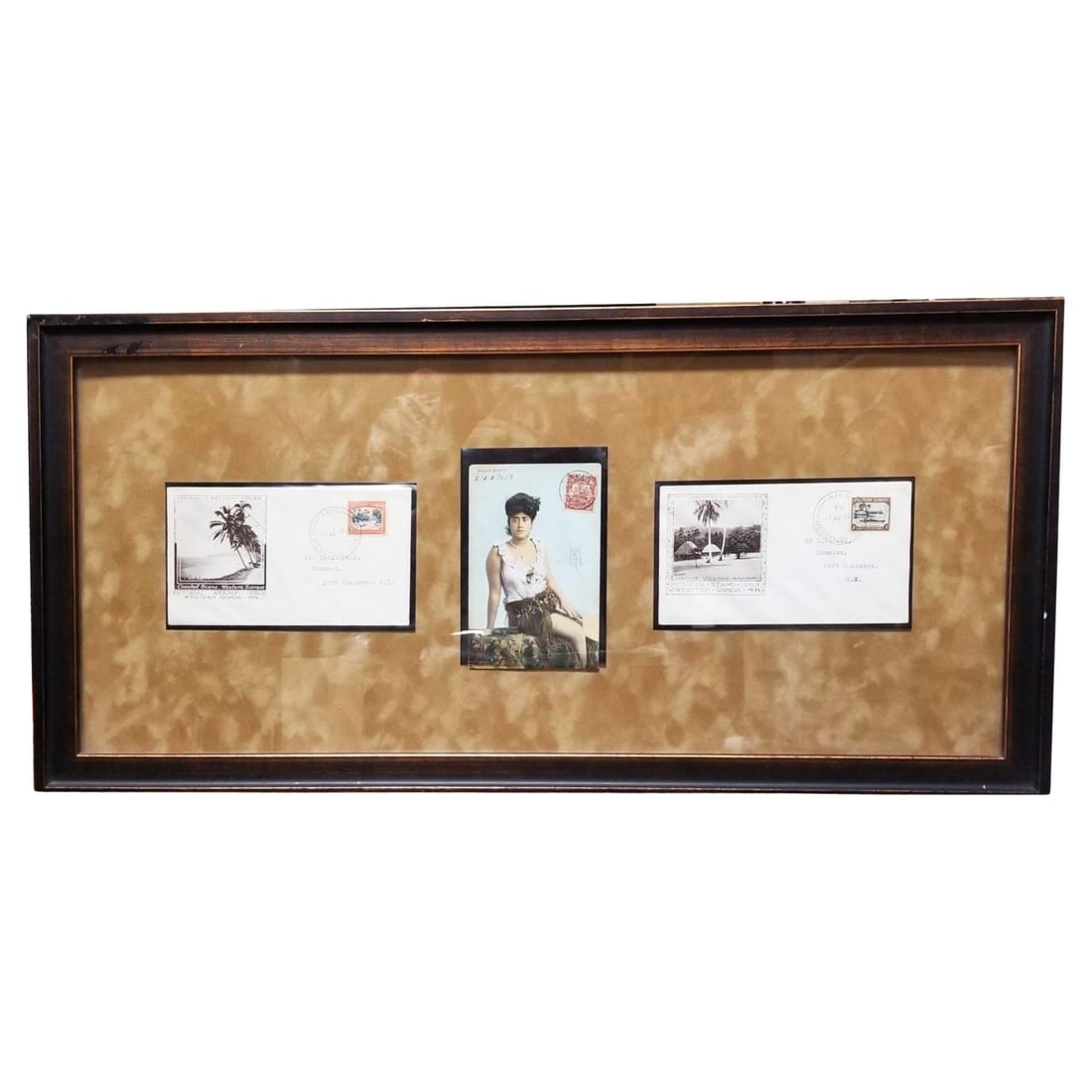 Framed Set of Samoan Island Vintage Postcards - 7