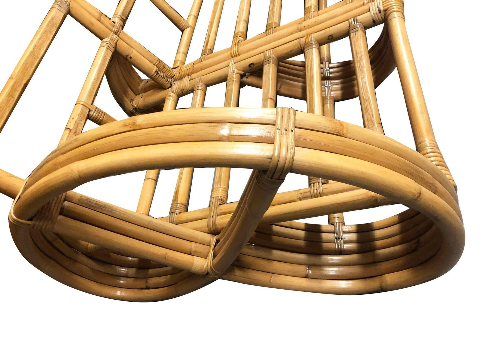 Restored Rattan 3-Strand Full Pretzel 3 Piece Sofa - 5