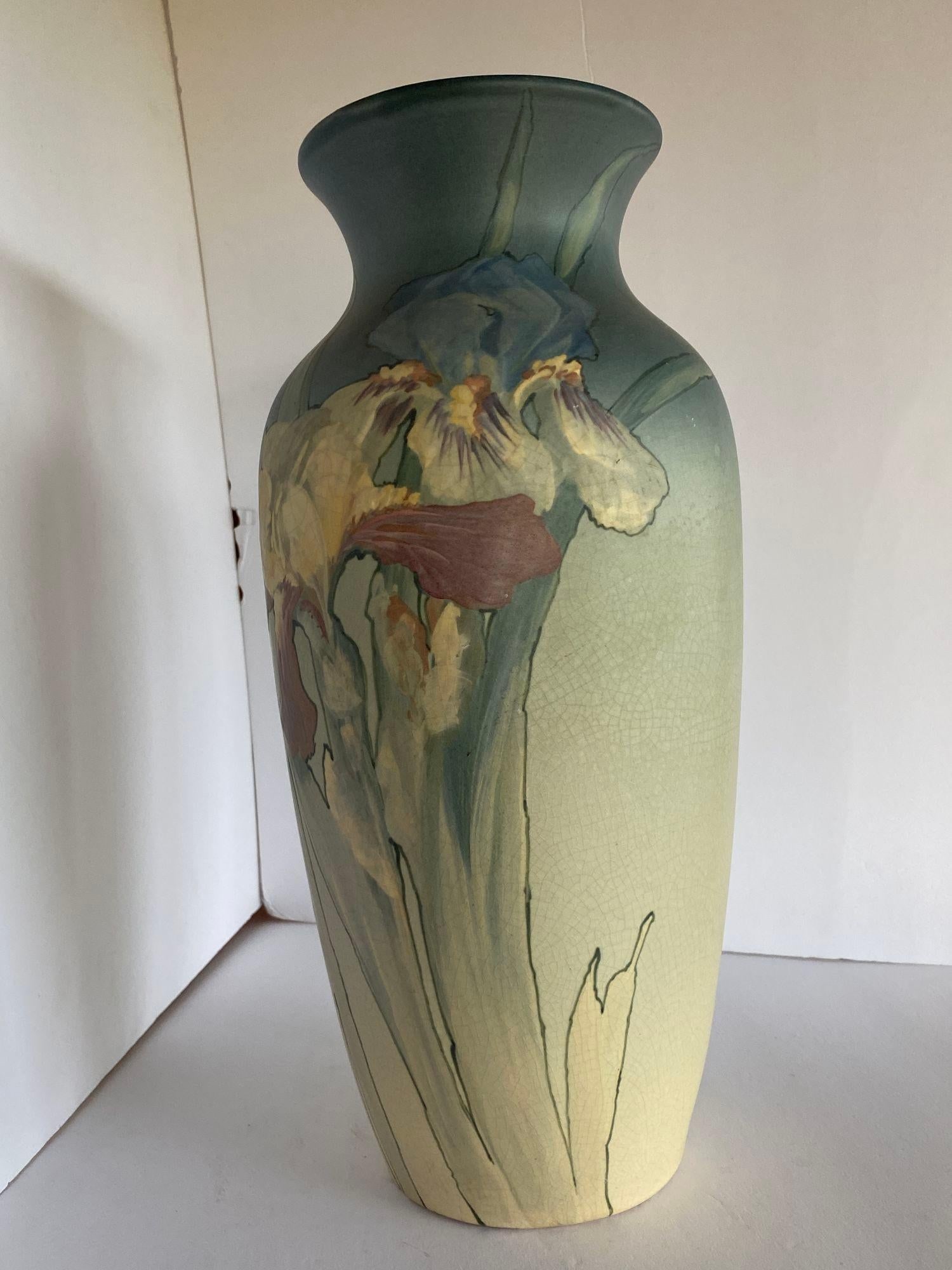 Art Nouveau Hand-Painted Art Pottery Vase by Weller Pottery - 19