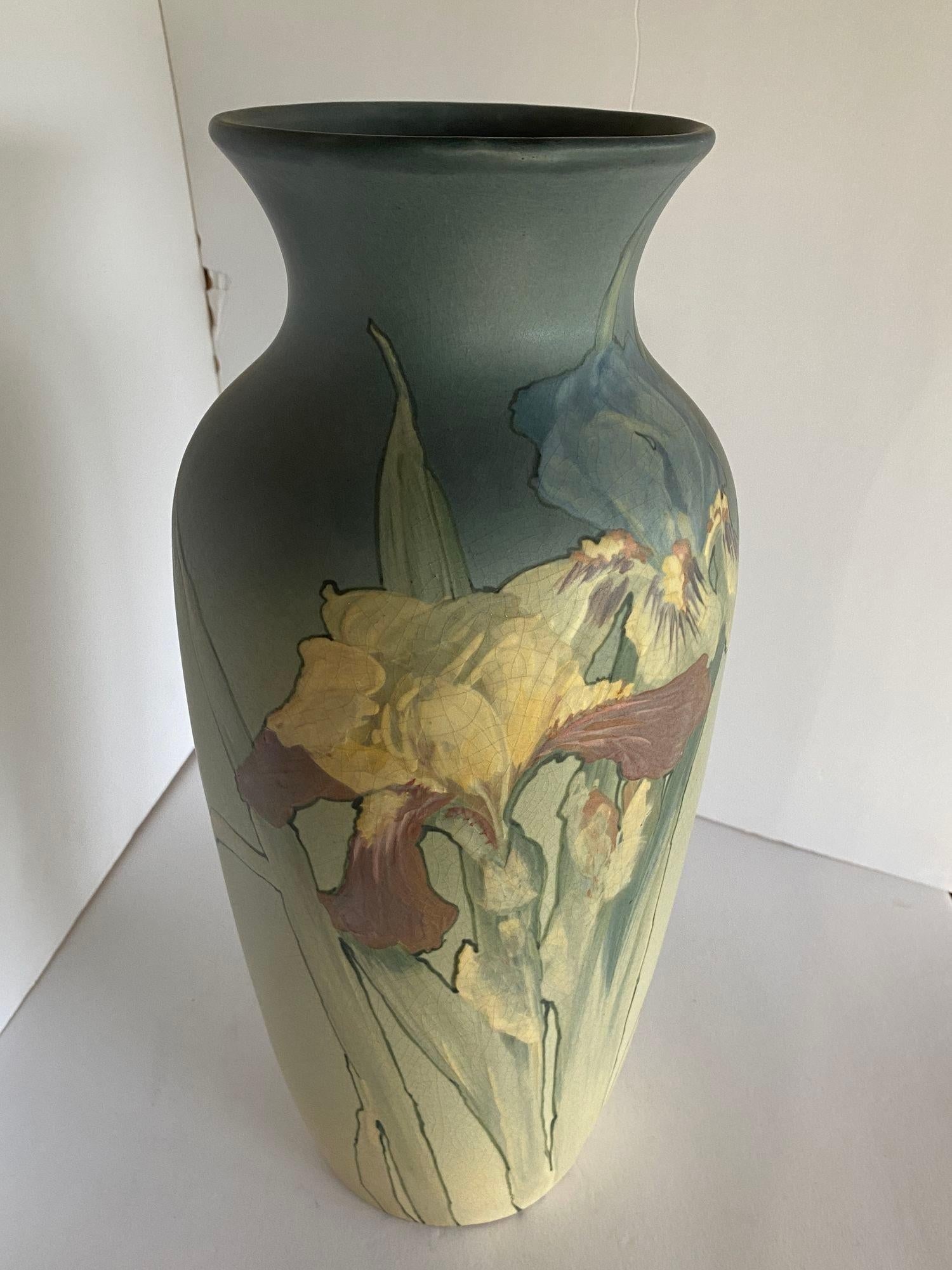 Art Nouveau Hand-Painted Art Pottery Vase by Weller Pottery - 3