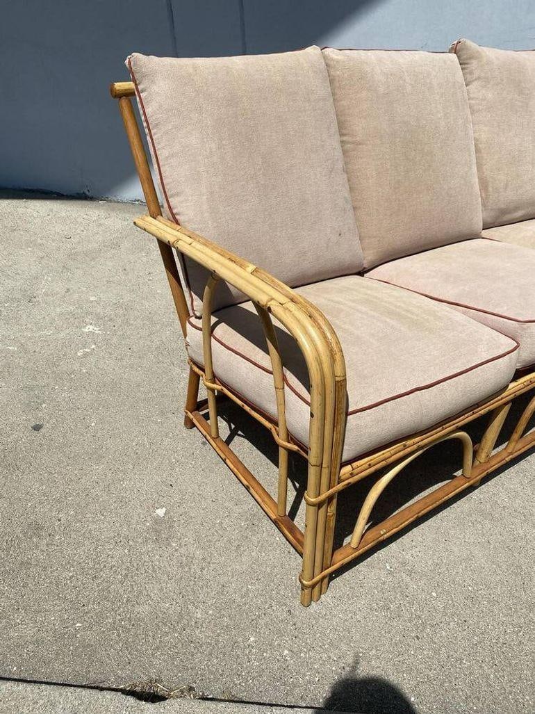 Restored "1949er" Rattan Sofa & Lounge Set by Heywood Wakefield - 10