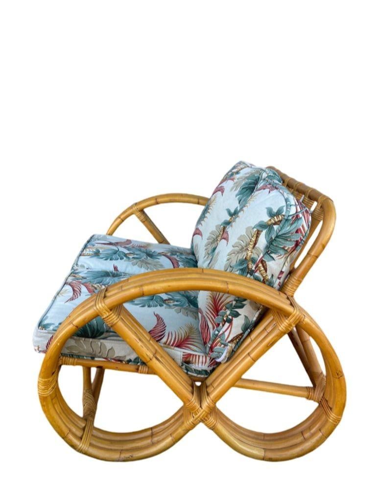 Restored Mid-century Child Size 3-Strand Round Pretzel Rattan Living Room Set - 11