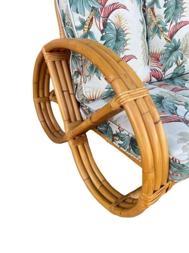 Restored Mid-century Child Size 3-Strand Round Pretzel Rattan Living Room Set - 13