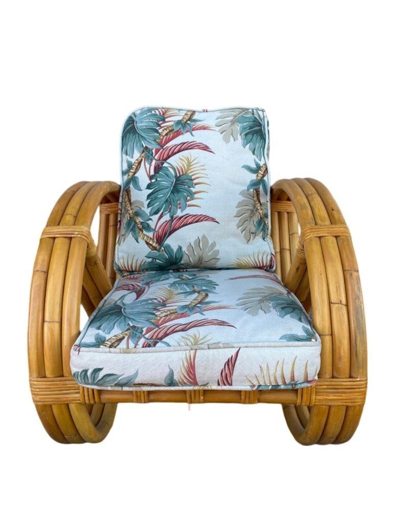 Restored Mid-century Child Size 3-Strand Round Pretzel Rattan Living Room Set - 14