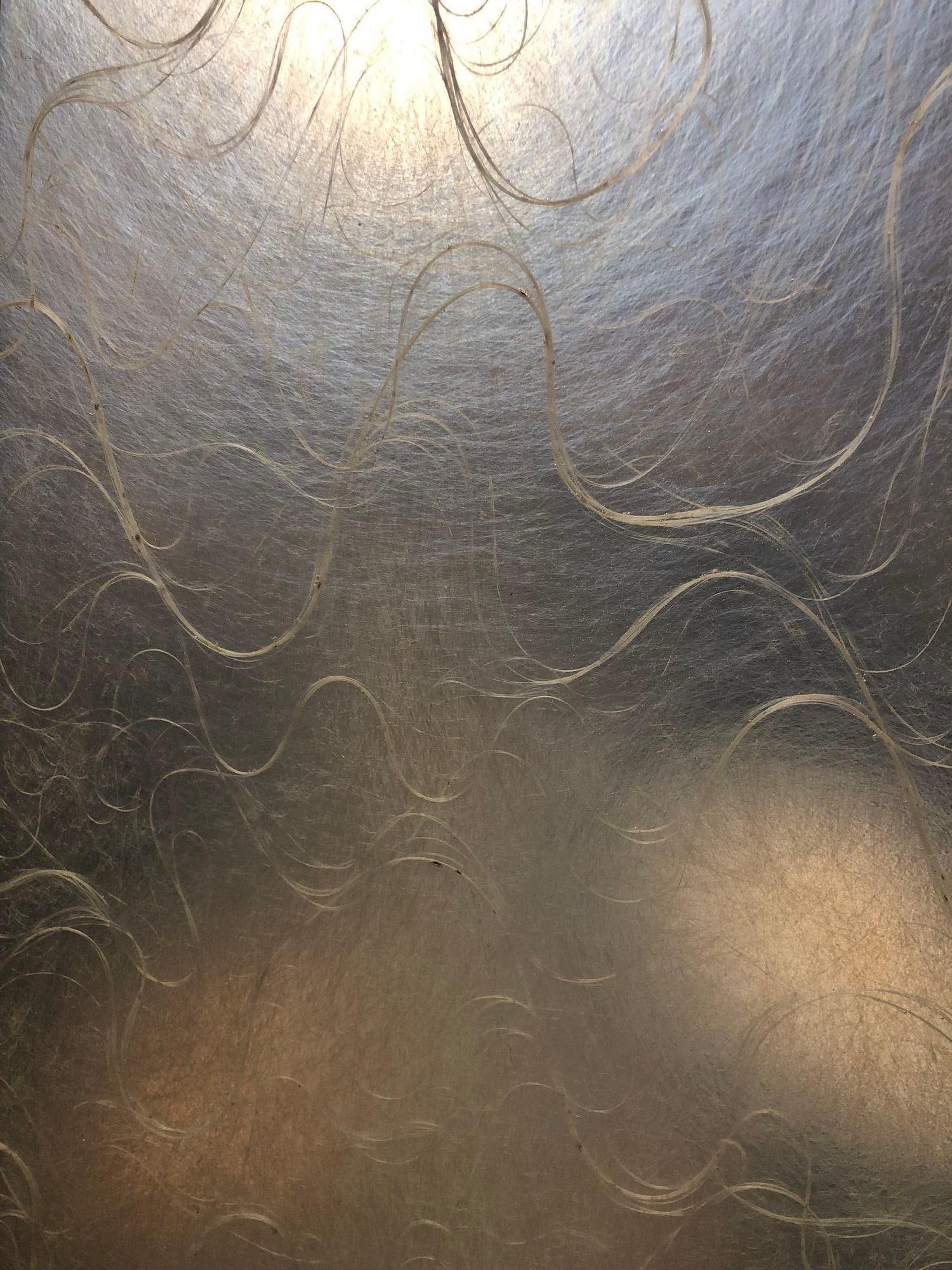 Modernist Brushed Aluminum & Spun Fiberglass Folding Screen - 18