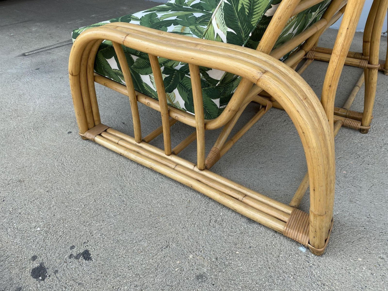 Restored Vintage Paul Laszlo Rattan Three Strand Sectional Settee Sofa - 16