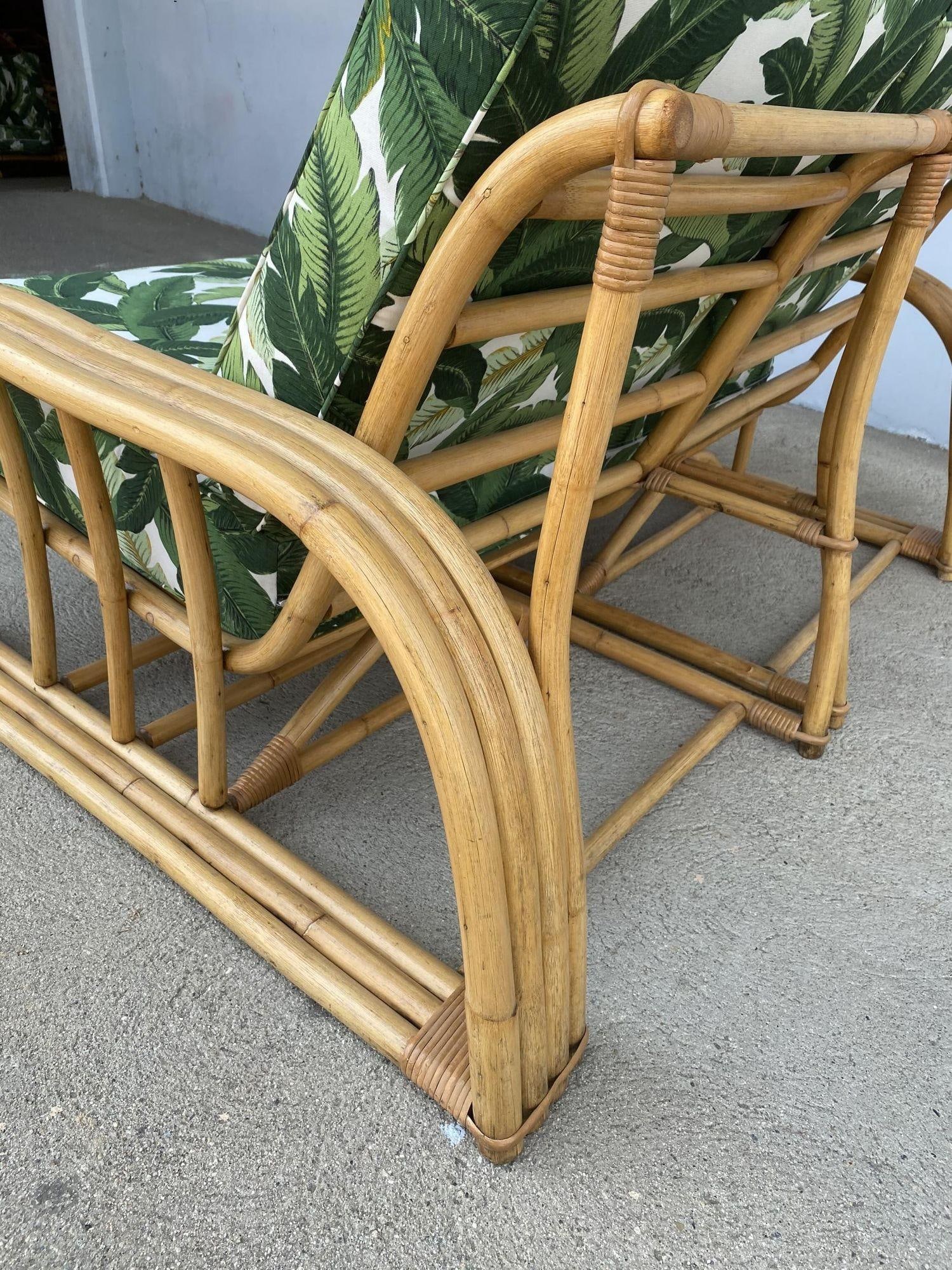 Restored Vintage Paul Laszlo Rattan Three Strand Sectional Settee Sofa - 18