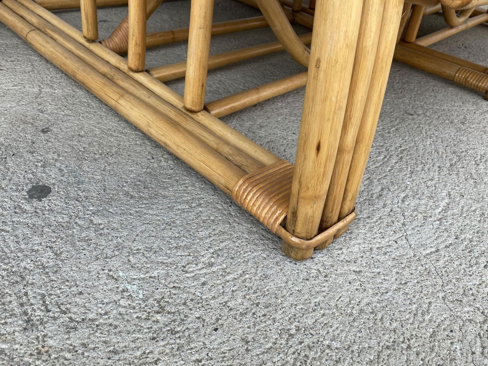 Restored Vintage Paul Laszlo Rattan Three Strand Sectional Settee Sofa - 9