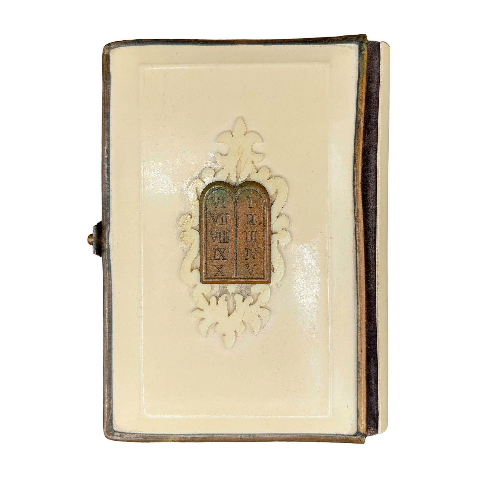 Victorian Daily Prayer Book in Hebrew "Tephilath of Israel" w/ Carved Bone Cover - 8