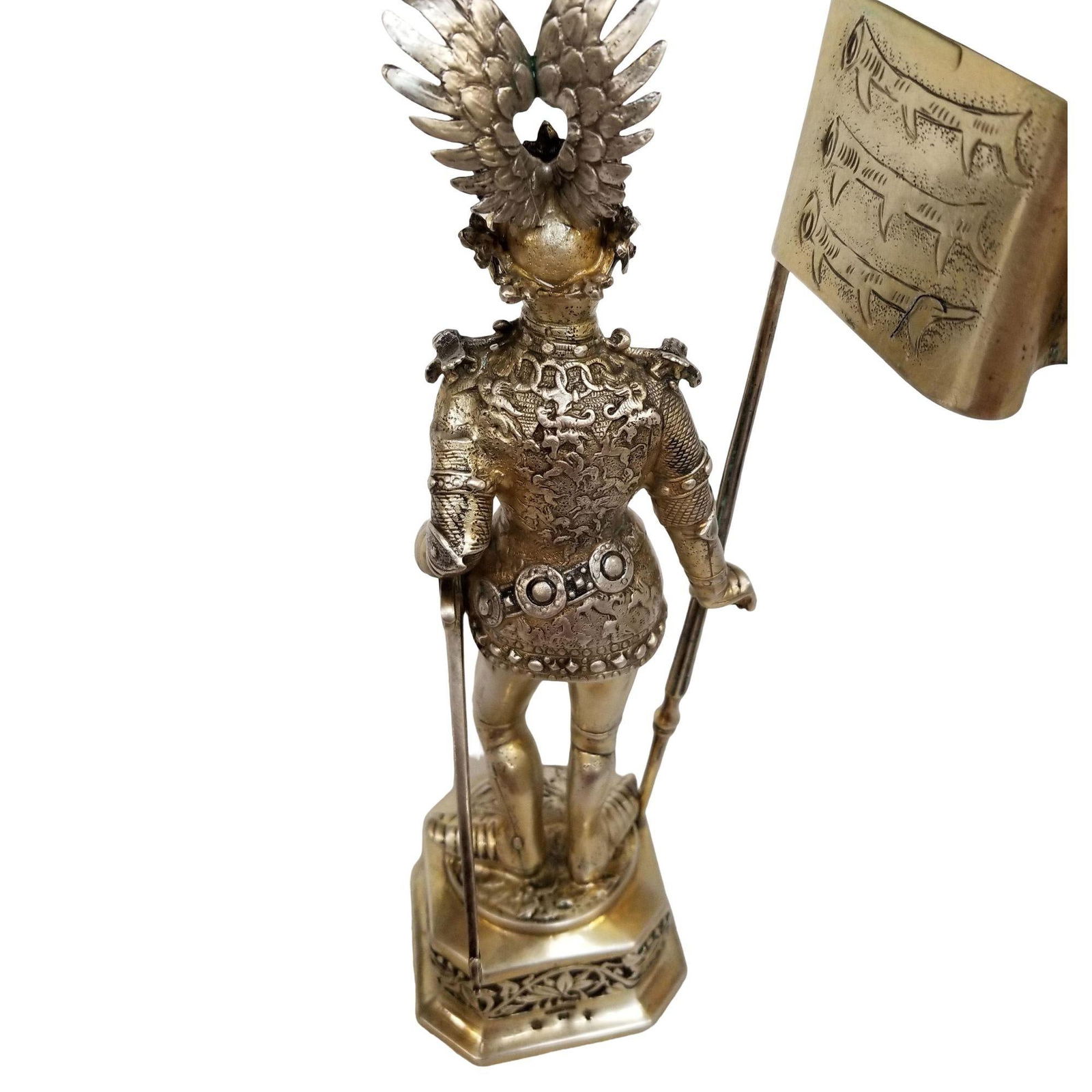 1890 Sterling Silver King Arthur Knight by B. Neresheimer & Söhne Hanau - 11