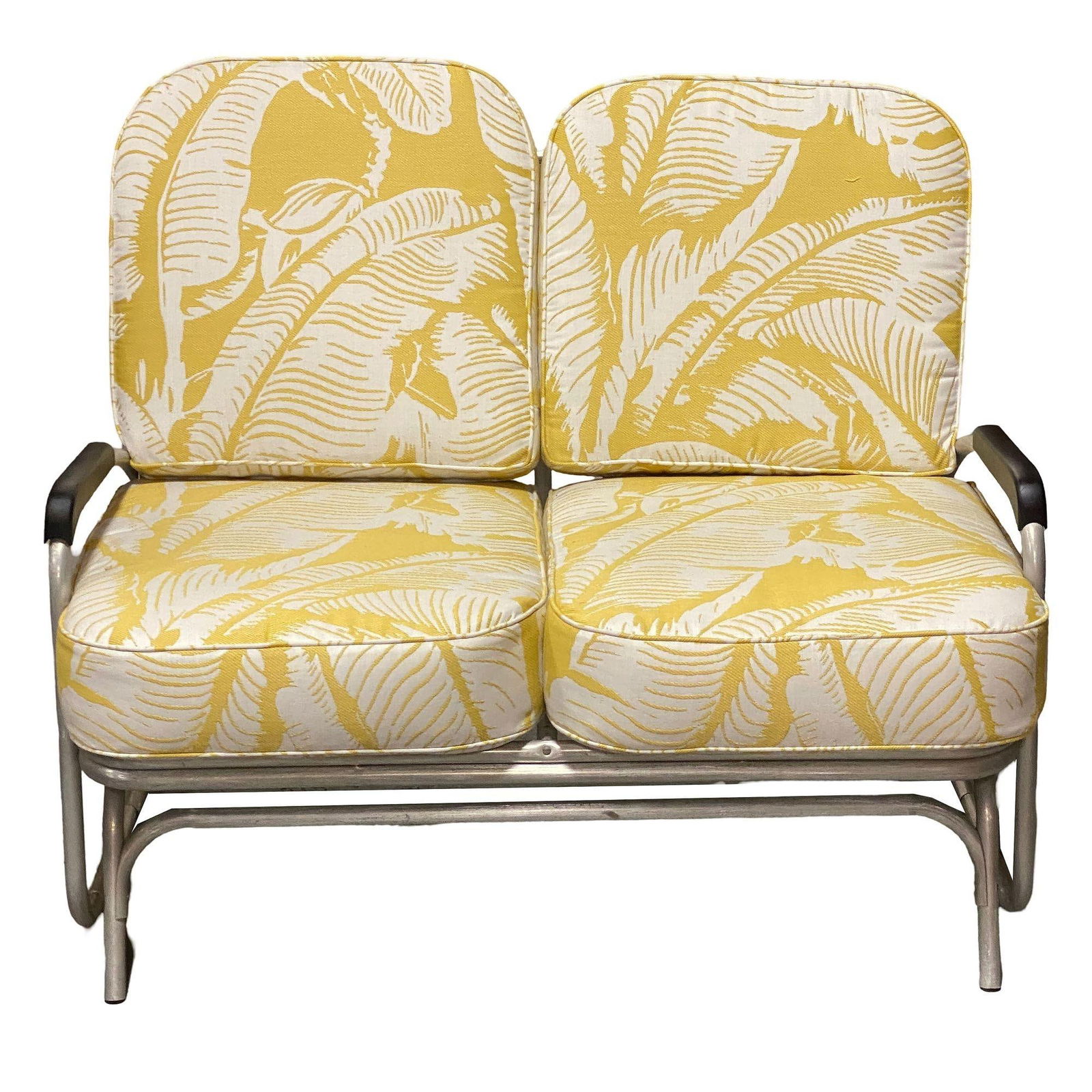 Aluminum Patio/Outdoor Sled Base Rocking Slider Settee w/ Speed Arms - 17