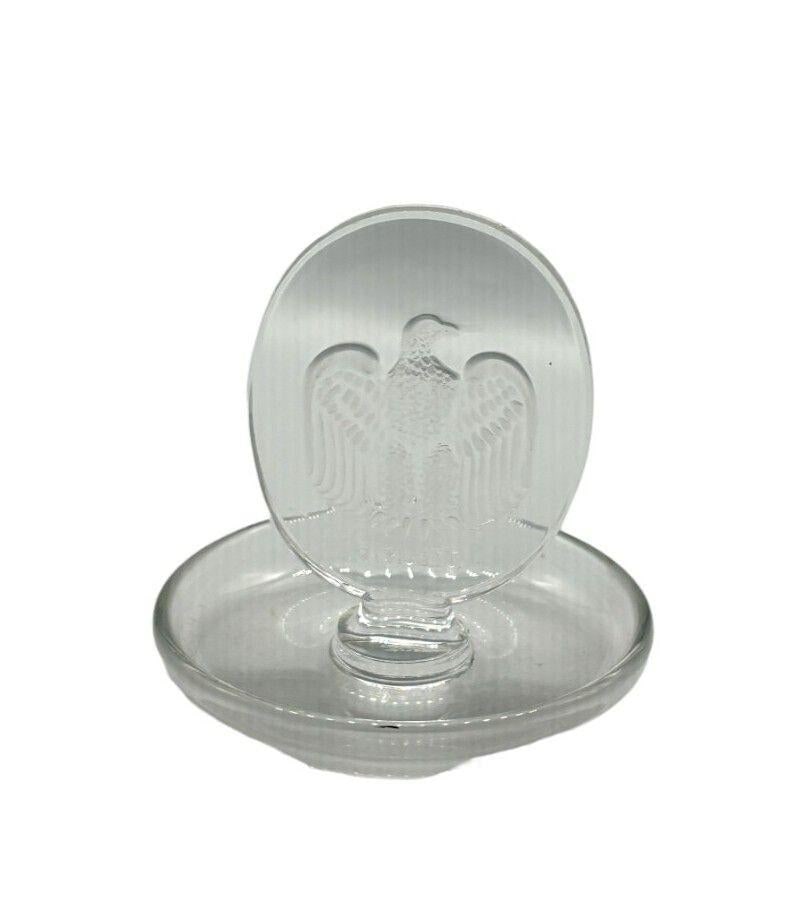 Vintage Lalique Crystal Pin Ring Dish Tray - 14