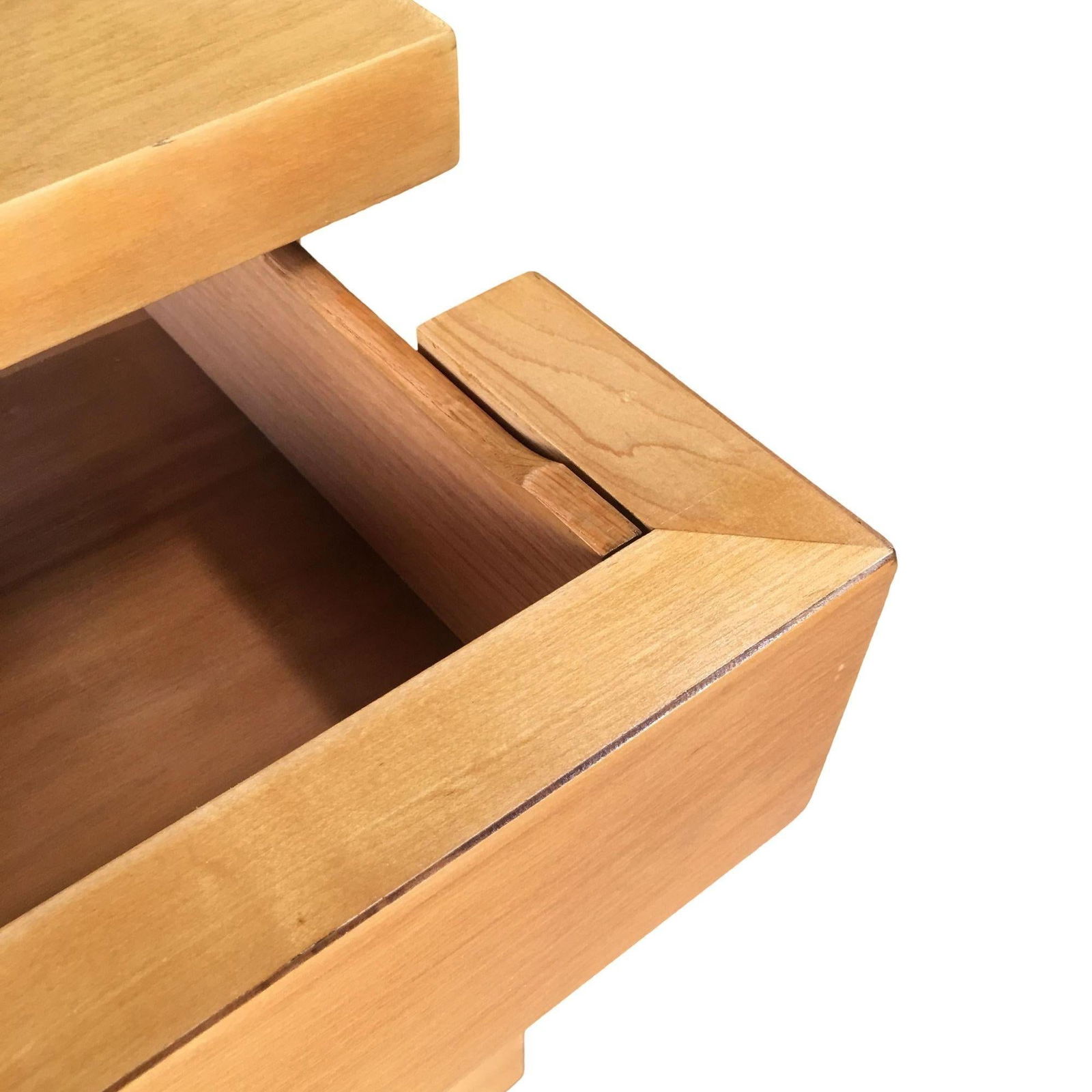 Eliel Saarinen Inspired Streamline Moderne Lowboy Dresser w/ Black Front - 6