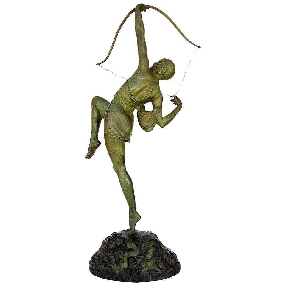 Tireuse A L'arc Bronze Greek Archer Diana Sculpture by Pierre Le Faguays - 18