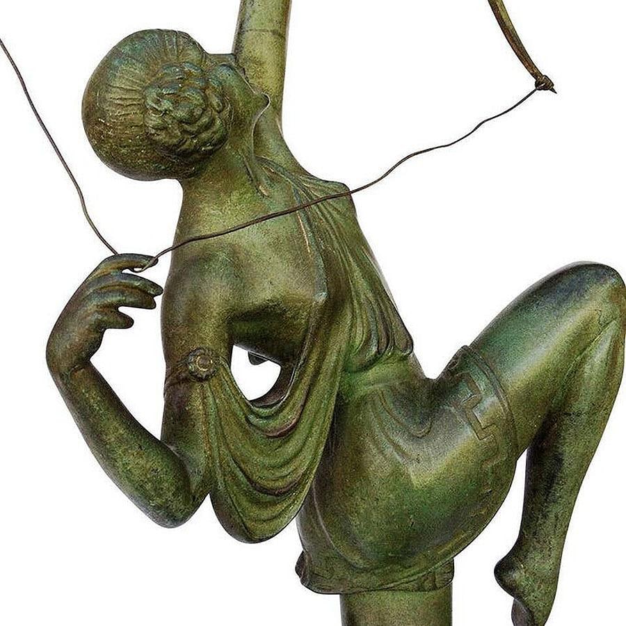 Tireuse A L'arc Bronze Greek Archer Diana Sculpture by Pierre Le Faguays - 3