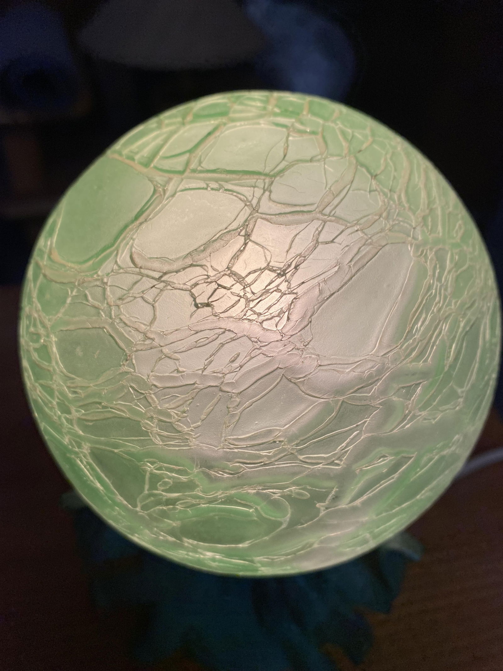 Art Deco Spelter Metal Elephant Lamp with Crackle Shade by A.P.T. NY - 14