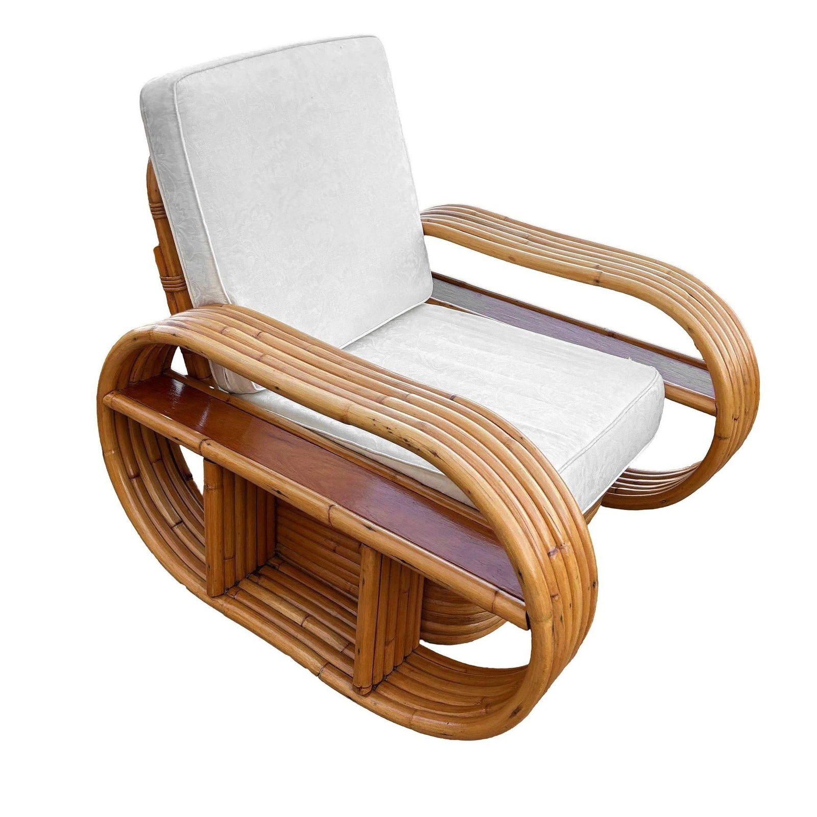 Restored Rattan Six-Strand Shelf Arms Sofa and Chair Set - 13