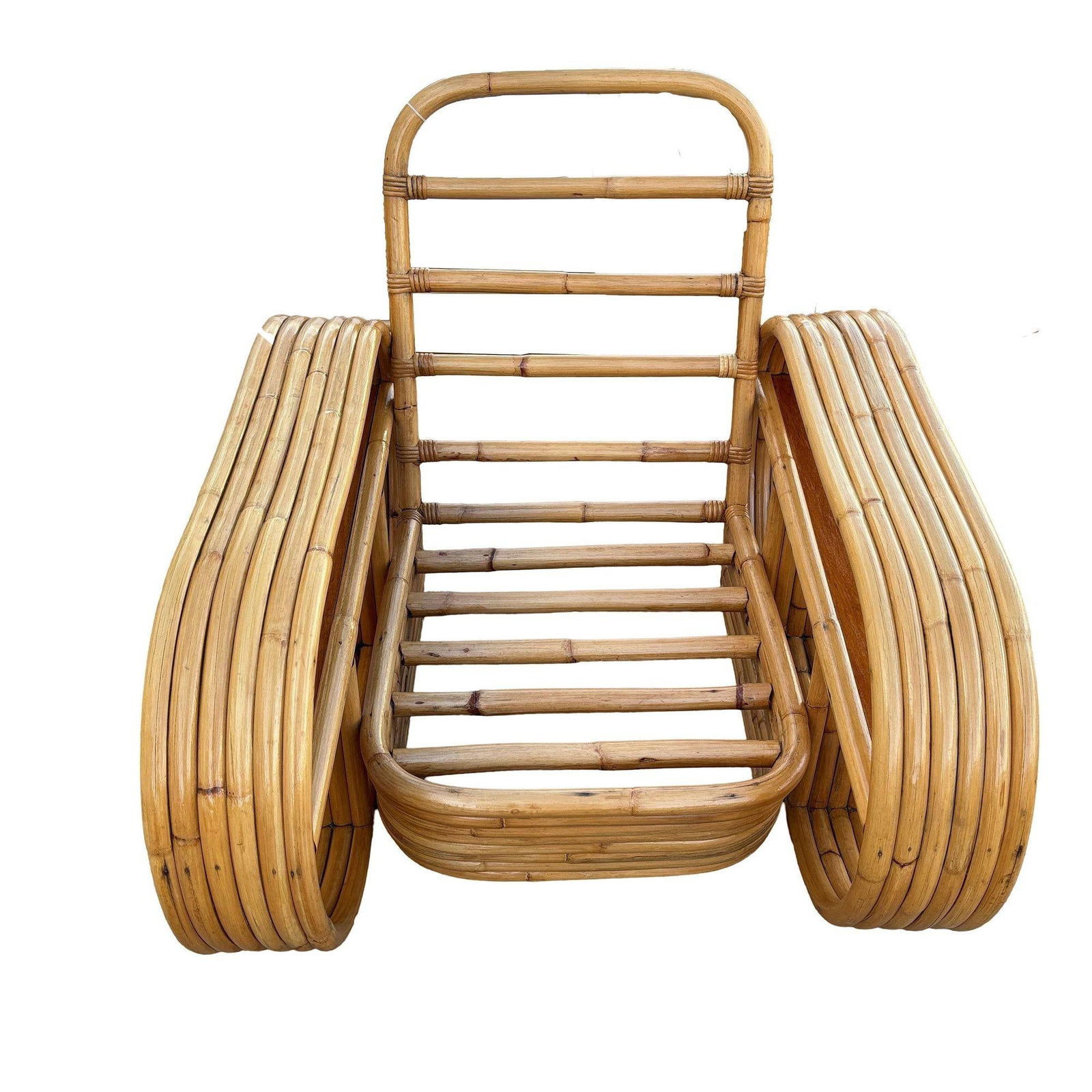 Restored Rattan Six-Strand Shelf Arms Sofa and Chair Set - 15