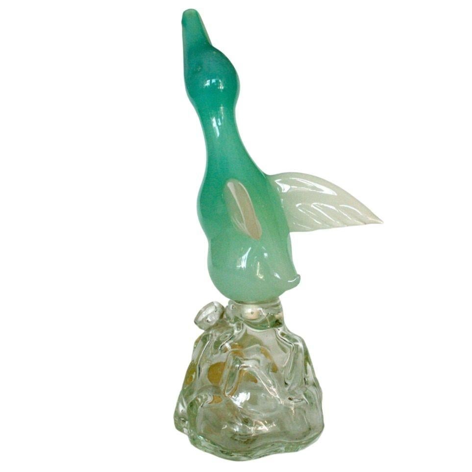Archimede Seguso Alabastro Murano Duck Decanter Bottle - 3