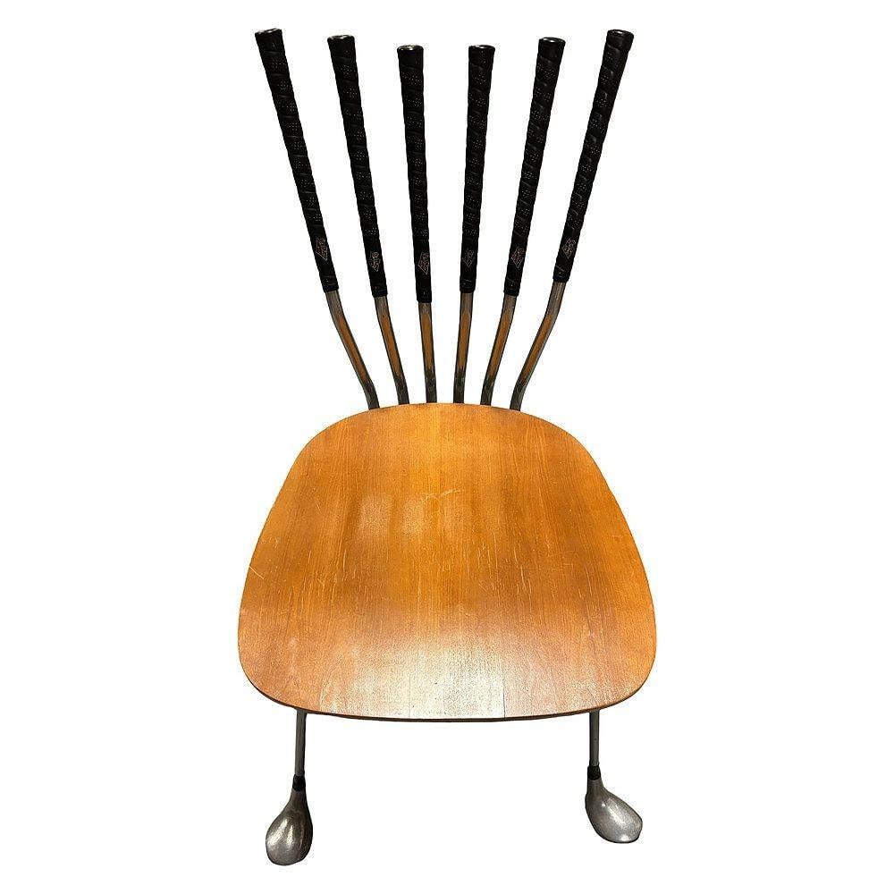 Mid Century Modernist Golf club Side Table w/ Matching Chairs - 8